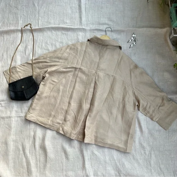 Beige Embellished Shirt - Picture 7 of 8